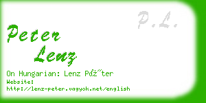 peter lenz business card